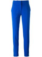 Moschino Slim Fit Trousers, Women's, Size: 44, Blue, Polyester/acetate/rayon/triacetate