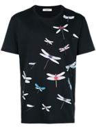 Valentino Dragon Fly Print T-shirt - Blue