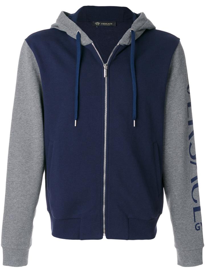 Versace Printed Hoodie - Blue