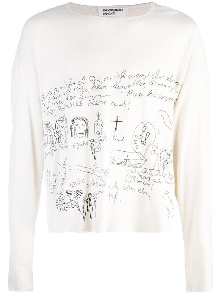 Enfants Riches Déprimés Graphic Print Long-sleeved T-shirt - Neutrals