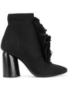 Cinzia Araia Ruffle Trim Boots - Black