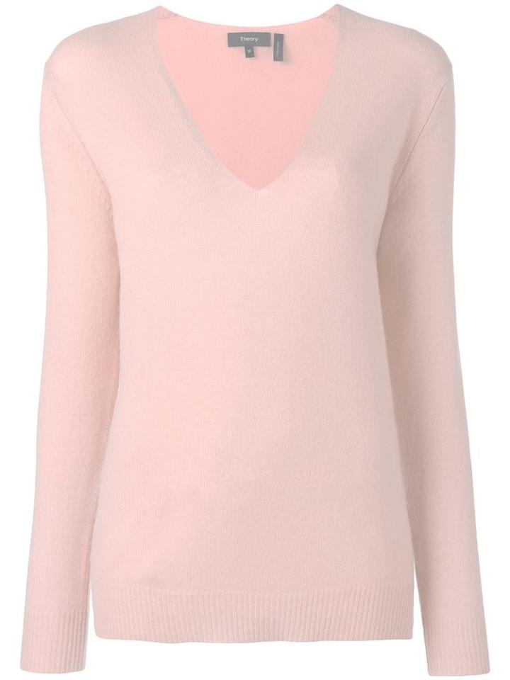 Theory V-neck Jumper, Women's, Size: Medium, Pink/purple, Cashmere