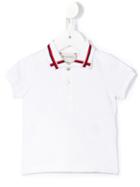 Gucci Kids Web Trim Polo Shirt, Boy's, Size: 18-24 Mth, White