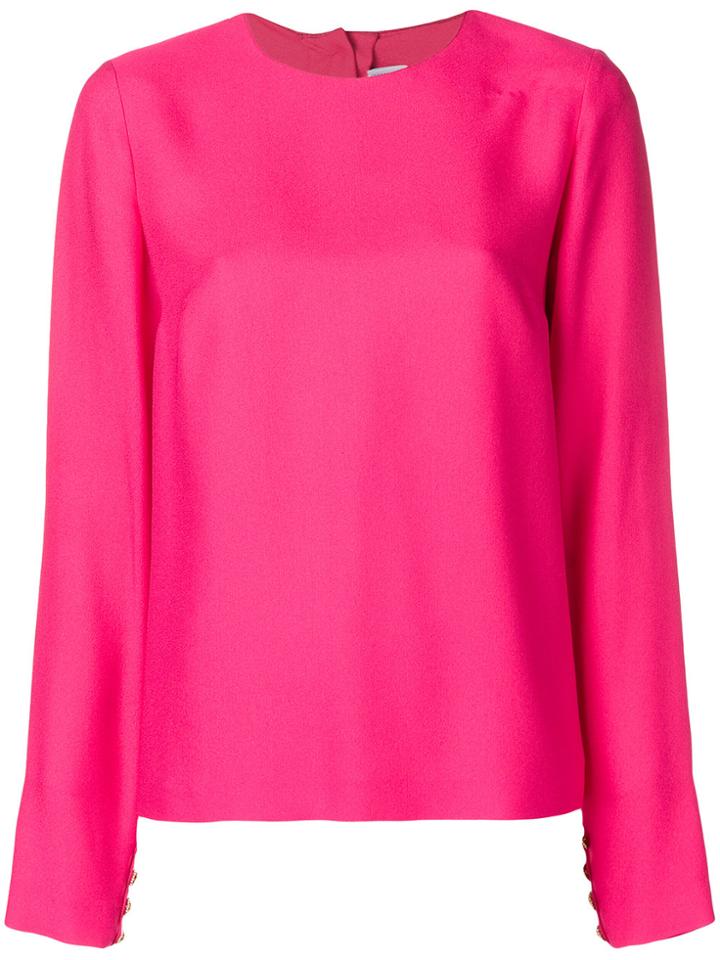 Chanel Vintage Back Buttoned Longsleeved Blouse - Pink & Purple