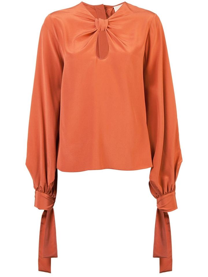 Roksanda Keyhole Relaxed Fit Blouse - Pink & Purple