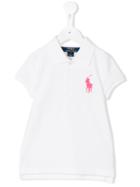 Ralph Lauren Kids Embroidered Logo Polo Shirt, Girl's, Size: 7 Yrs, White