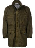 Stone Island Zipped Fitted Jacket - Green