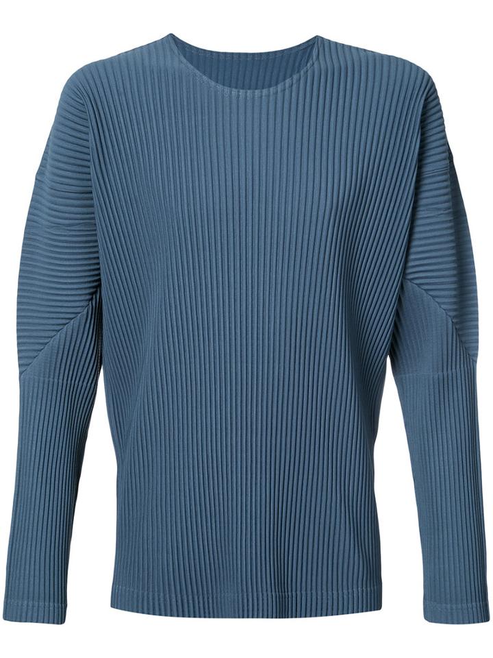 Homme Plissé Issey Miyake - Long-sleeve T-shirt - Men - Polyester - 4, Blue, Polyester