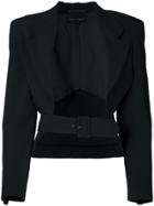 Comme Des Garçons Vintage Structured Cropped Jacket - Black