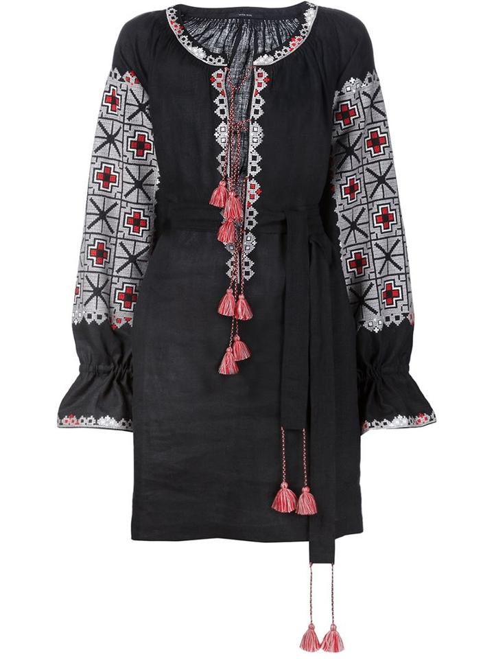 Vita Kin Embroidered Batwing Sleeve Dress
