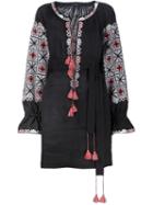 Vita Kin Embroidered Batwing Sleeve Dress