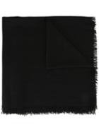 Cruciani Raw Edge Scarf, Women's, Black, Silk/cashmere