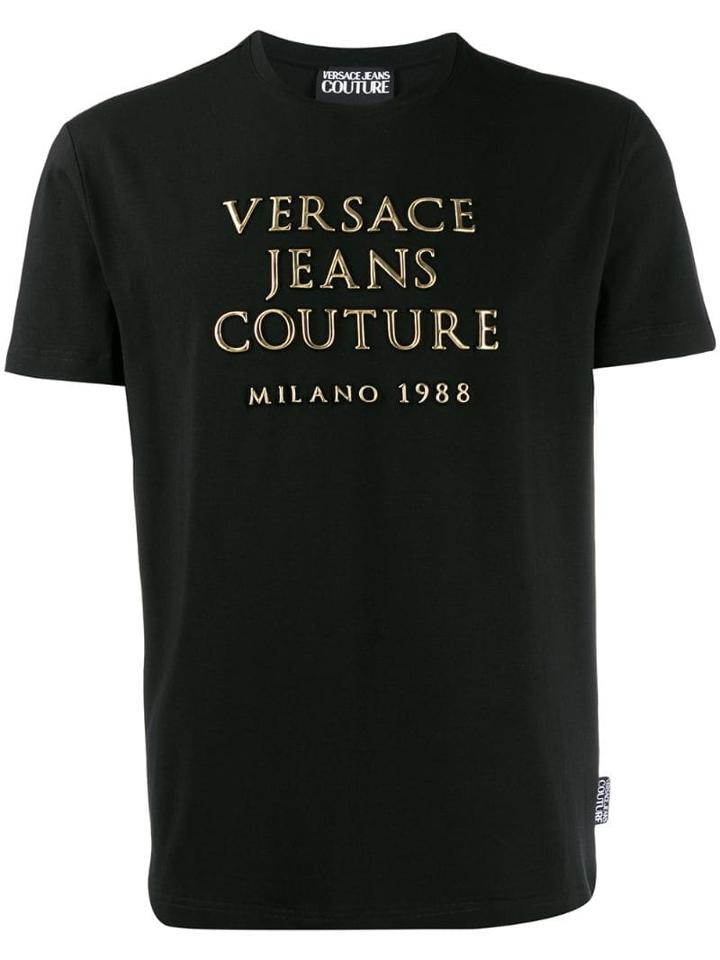 Versace Jeans Couture Raised Logo T-shirt - Black