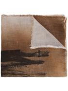 Avant Toi Gradient Scarf, Women's, Brown, Modal/cashmere