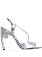 Nicholas Kirkwood Maeva 105mm Crystal-embellished Pumps - Silver