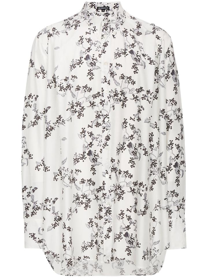 Ann Demeulemeester Oversized Floral Shirt - White