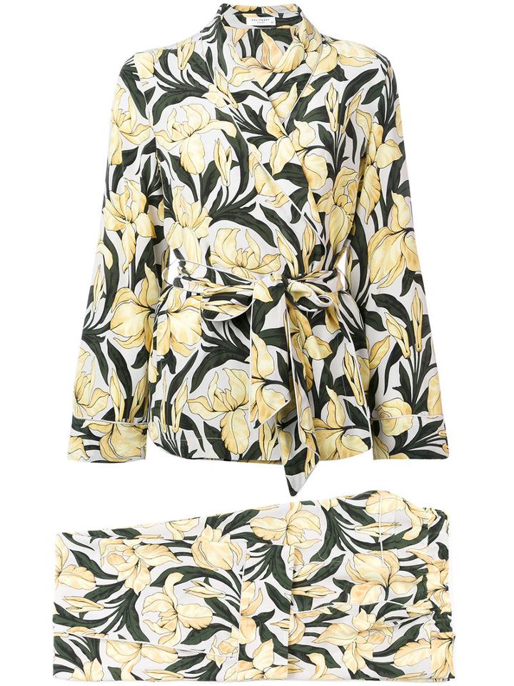 Equipment - Floral Suit Jacket - Women - Silk - S, White, Silk
