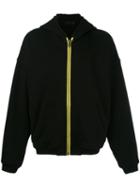 Haider Ackermann Contrast Zip Up Hoodie, Size: Medium, Black, Cotton