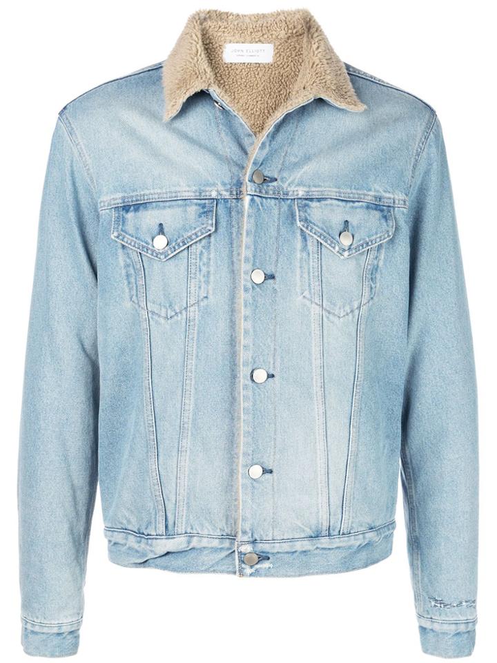 John Elliott Shearling Thumper Jacket - Blue