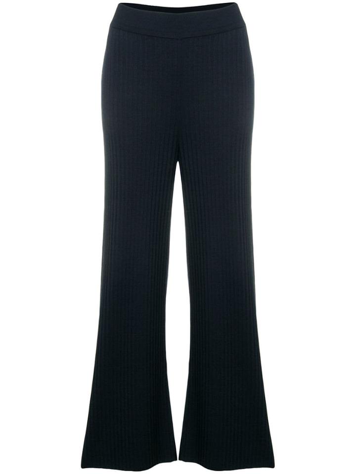 Sminfinity Flared Knit Trousers - Blue