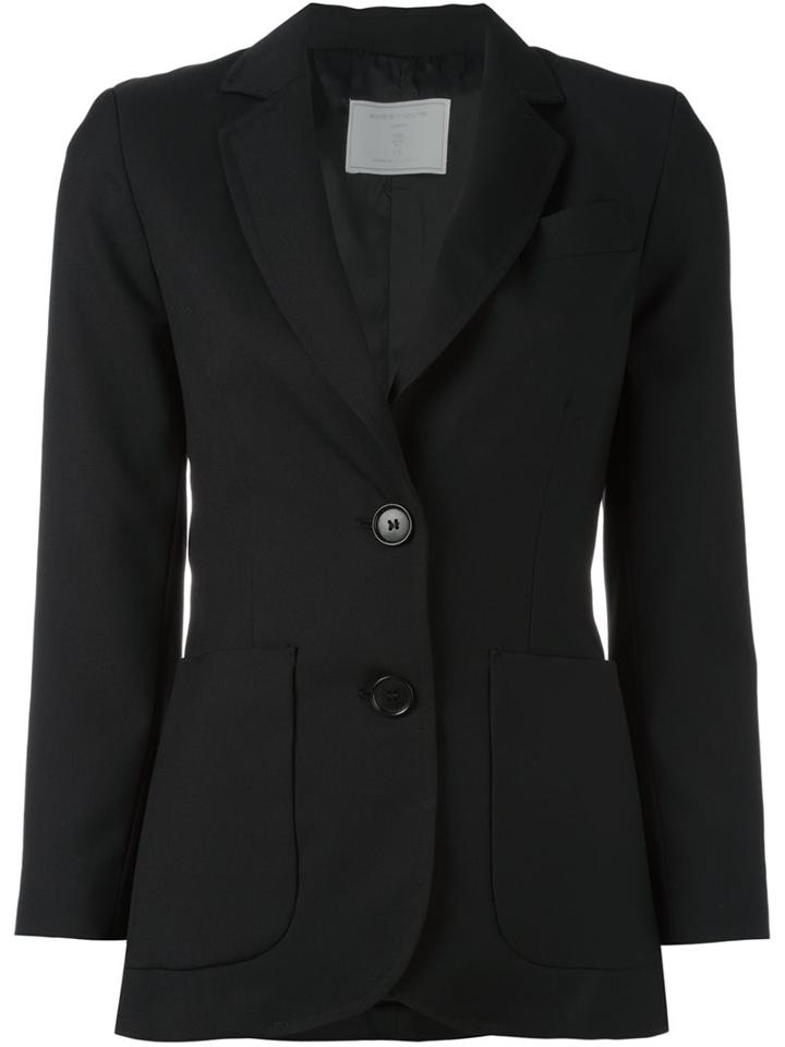Société Anonyme Two Button Jacket, Women's, Size: 46, Black, Wool