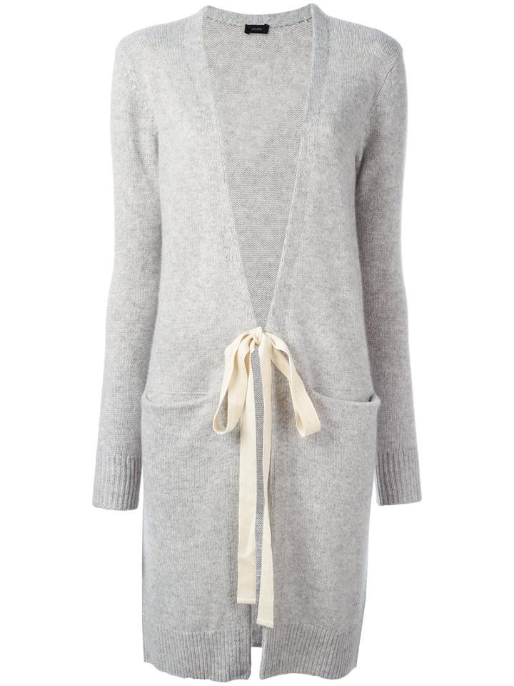Joseph Long Cardigan, Women's, Size: Xs, Grey, Cashmere
