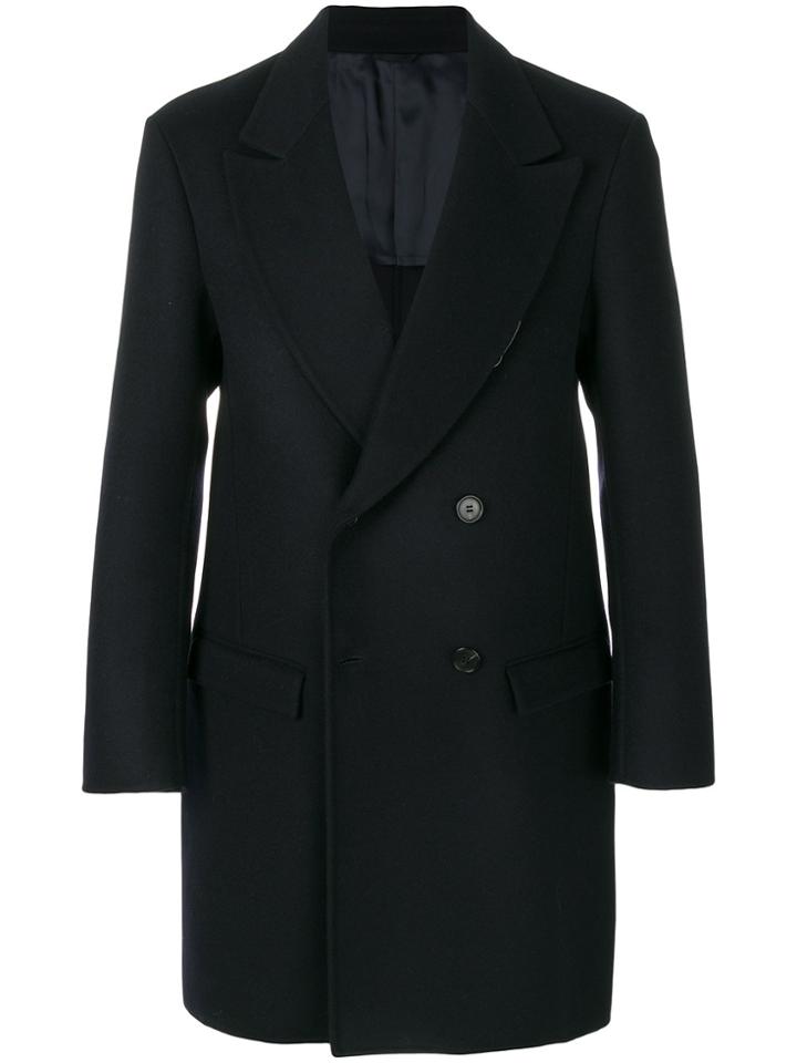 Ermanno Ermanno Long Sleeved Tailored Coat - Blue