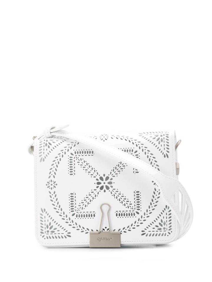 Off-white Macrame Binder Clip Bag
