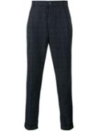 Etro Tweed Trousers, Men's, Size: 46, Blue, Wool/polyimide