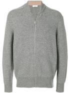 Closed V-neck Zip Up Sweatshirt - Grey