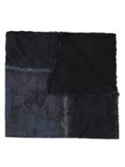 Avant Toi Printed Scarf, Women's, Blue, Silk/cashmere