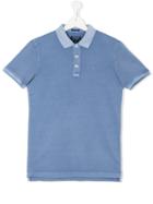 Woolrich Kids Logo Embroidered Polo Shirt - Blue