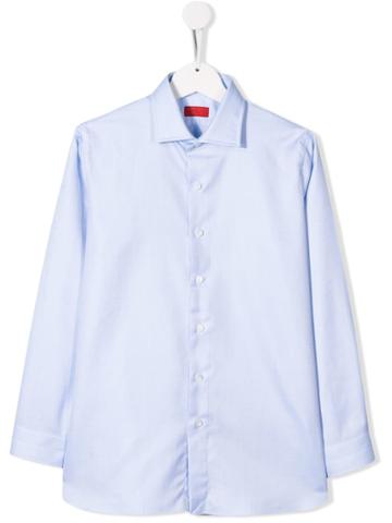 Isaia Kids Classic Long-sleeved Shirt - Blue