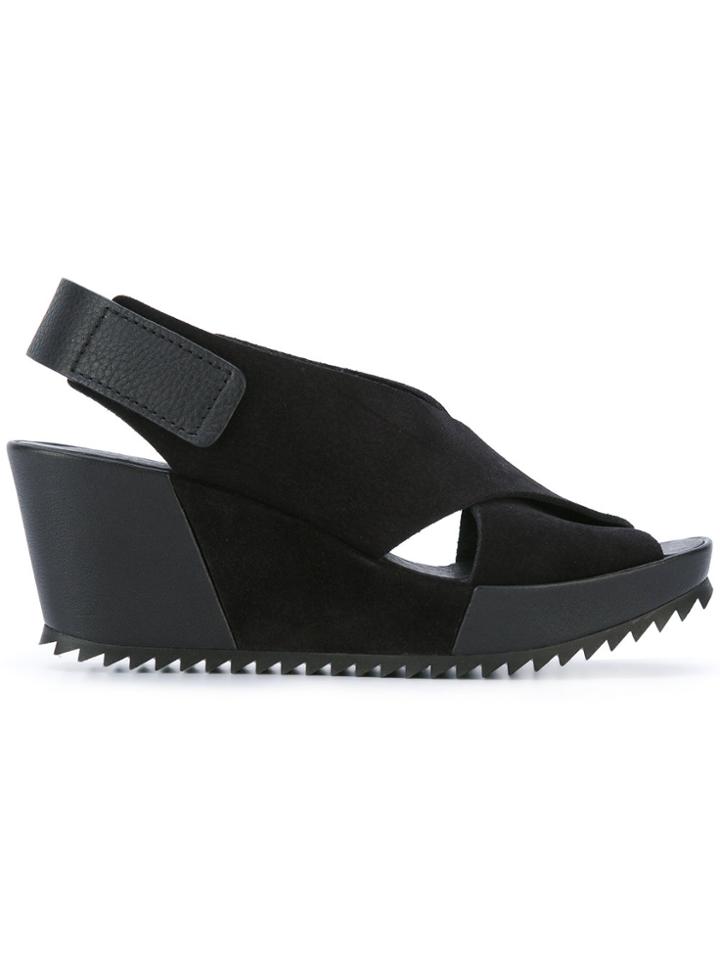 Pedro Garcia Freya Wedge Sandals - Black