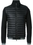 Moncler Padded Front Cardigan, Men's, Size: Medium, Black, Polyamide/cotton/feather Down