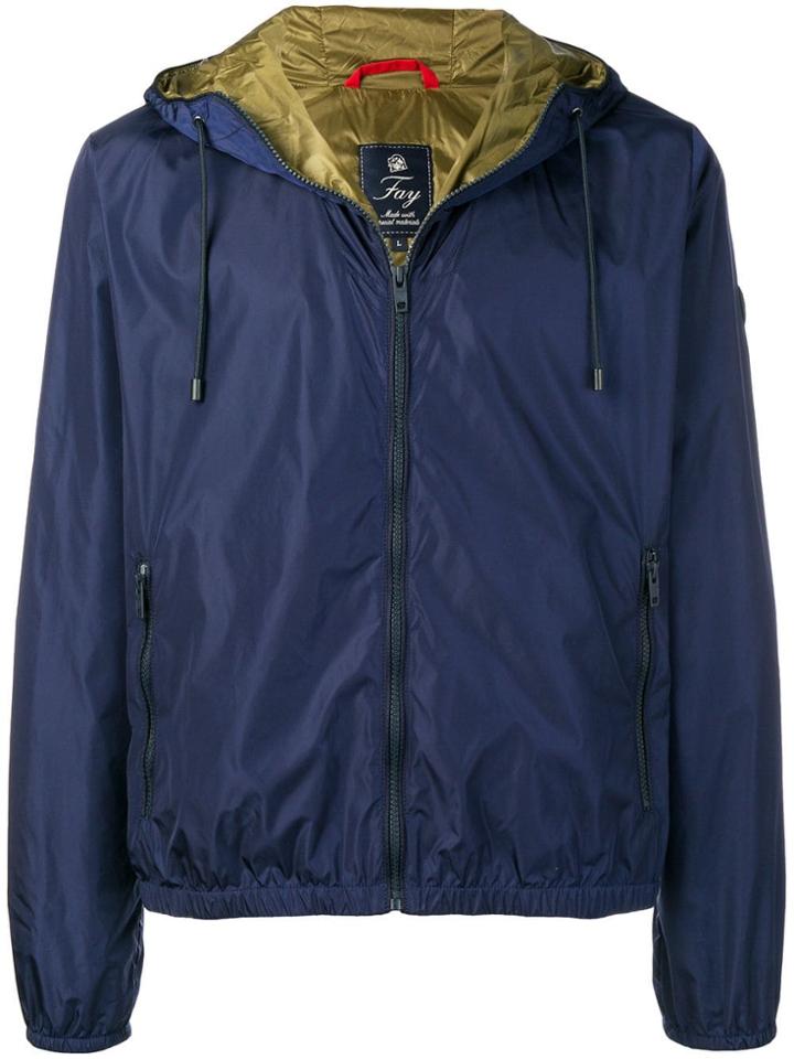 Fay Shell Bomber Jacket - Blue