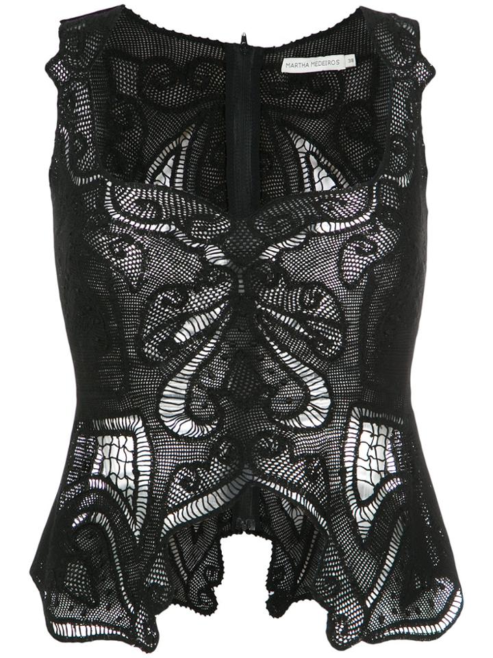 Martha Medeiros Lace Top - Black