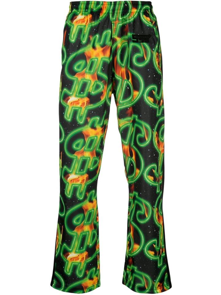 Sss World Corp Cash And Fire Track Pants - Black