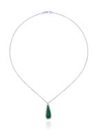 Kimberly Mcdonald Teardrop Garnet Pendant Necklace - Metallic