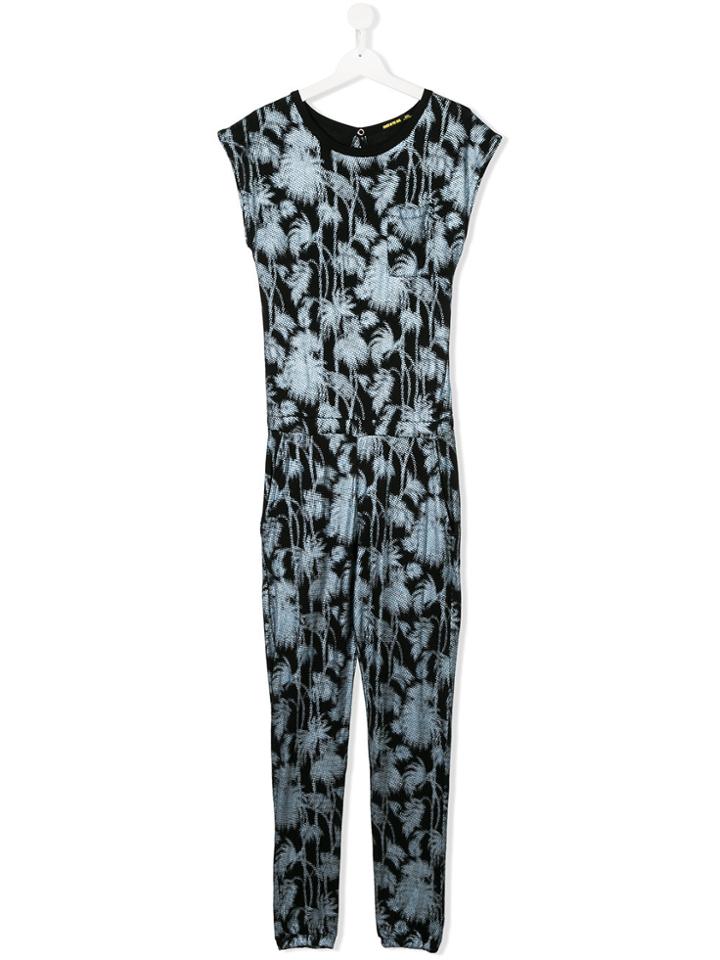 Finger In The Nose Teen Printed Jumpsuit - Black