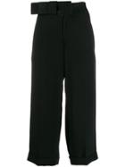 Yohji Yamamoto Pre-owned 1990s Ribbon Waist Trousers - Black