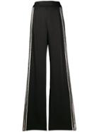 Alberta Ferretti Embellished Wide-leg Trousers - Black
