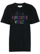 Alberta Ferretti Holographic Printed T-shirt - Black