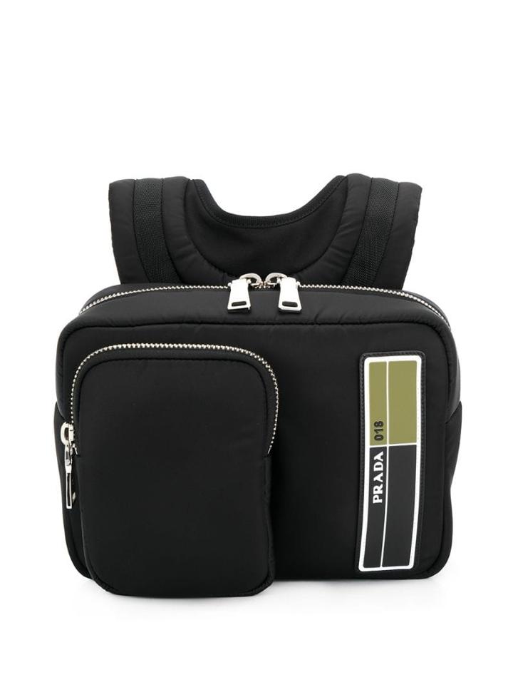 Prada Small Zipped Backpack - Black