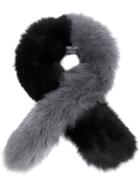 Charlotte Simone Two-tone Scarf - Black