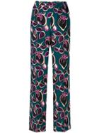 Aspesi Fruit Print Straight Trousers - Green