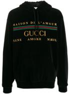 Gucci Logo Print Hoodie - Black