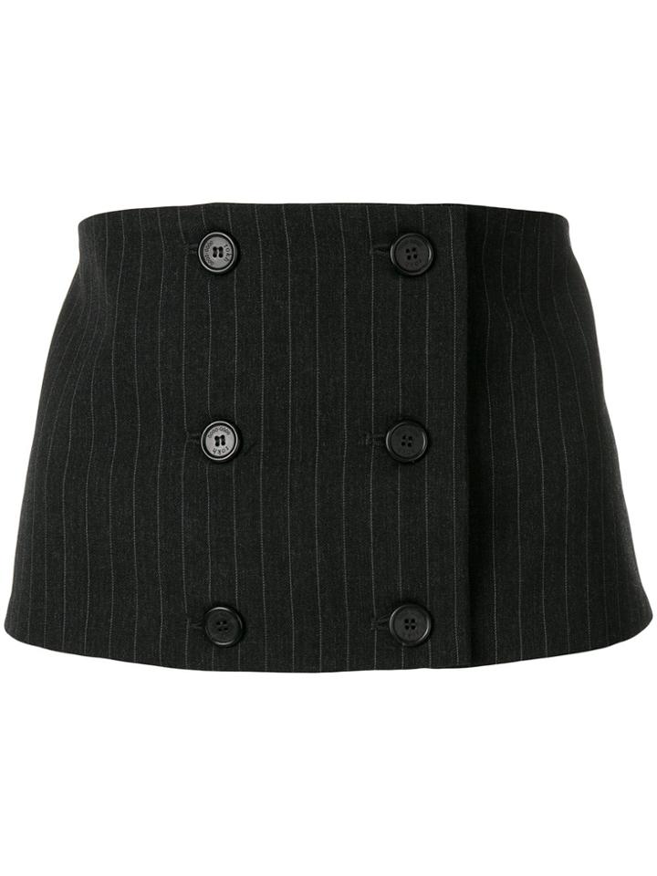Rokh Pinstripe Corset - Black