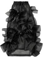 Roberts Wood Sheer Ruffled Skirt - Black