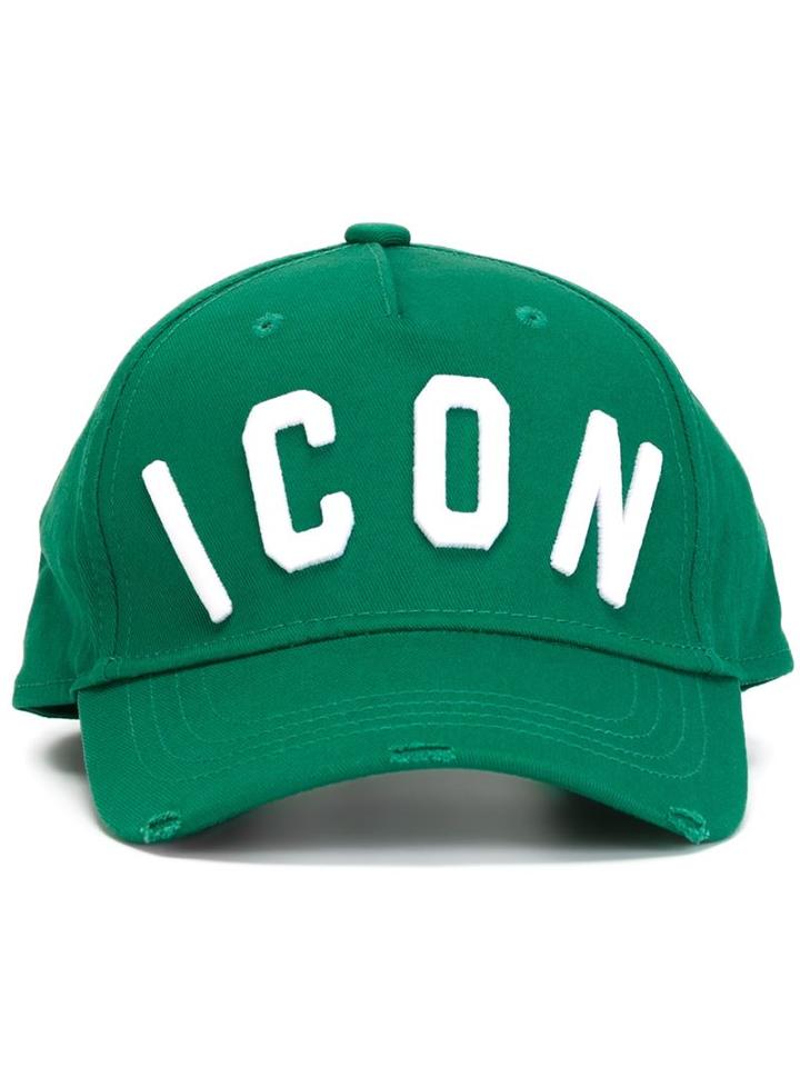 Dsquared2 Icon Embossed Baseball Cap, Men's, Green, Cotton